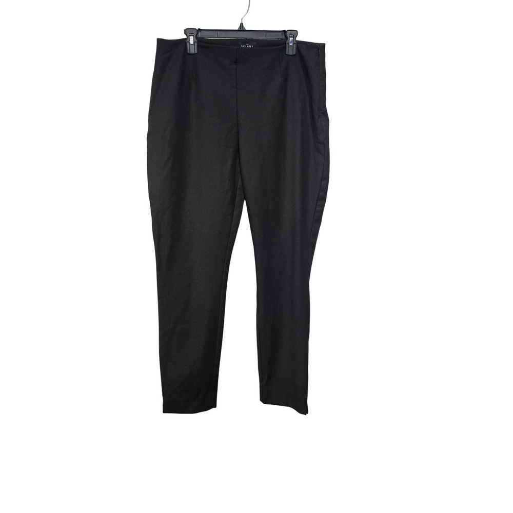 White House Black Market Skinny Ankle Pants Womens 14L Black Curvy Fit Trousers